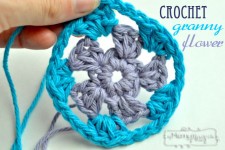 crochet granny flower motif pattern