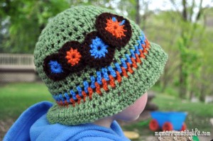 Crochet Caterpillar Sun Hat for Boys