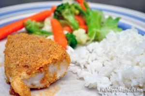 Cornbread and Coconut Tilapia and Vegetables