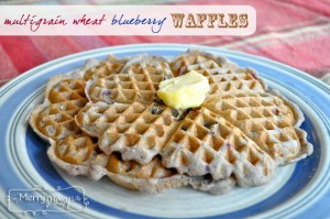 My Merry Messy LIfe: Whole Wheat, Multigrain, Blueberry Waffle Recipe