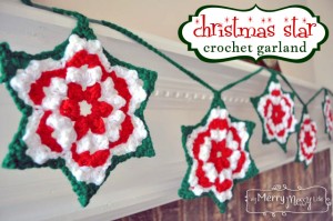 Crochet Christmas Star Garland Free Pattern