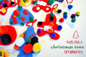 Christmas Crafts with Kids - Felt Christmas Tree Ornaments