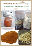 Giveaway from Mountain Rose Herbs to win ingredients to make your own cough syrup