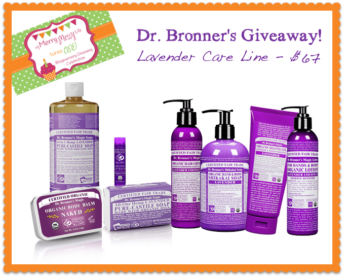 My Merry Messy Life: Dr. Bronner's Giveaway Lavender Care Line Dr. Bronner's Giveaway Lavender Care Line