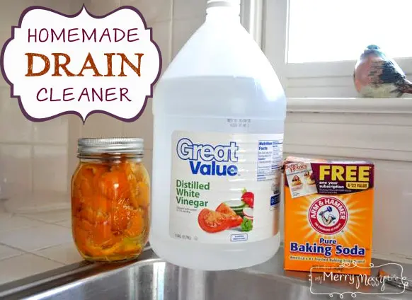 DIY Natural Drain Cleaner using just Vinegar and Baking Soda and hot water