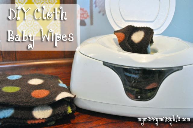 Homemade Cloth Baby Wipes Tutorial with Fleece Fabric