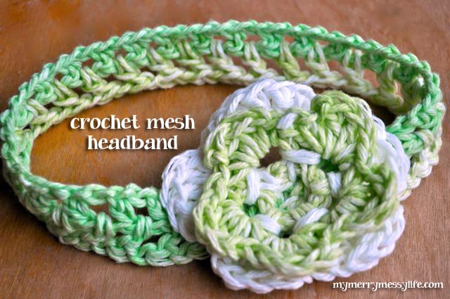 Free Pattern for a Crochet Mesh Headband for any Size Head