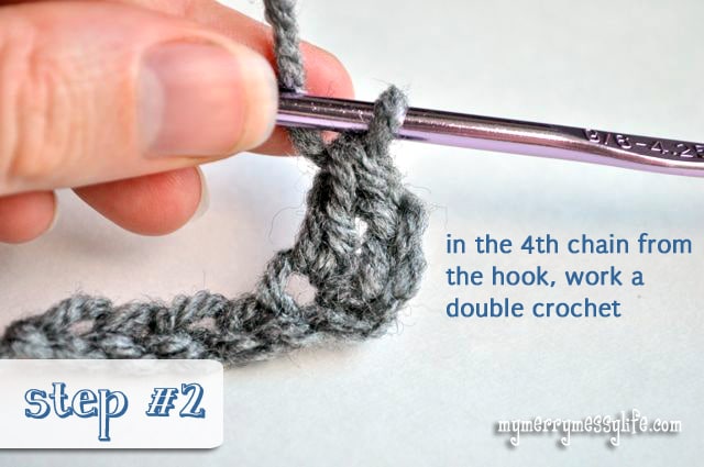 Crochet V-Stitch Tutorial - Step 2