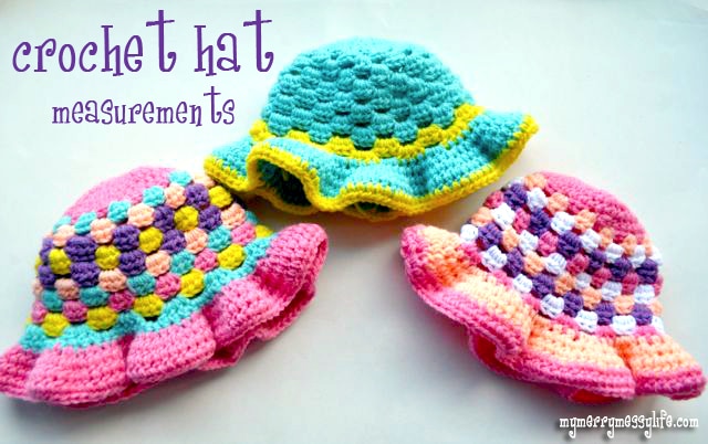 Crochet Hat Measurements - get the right size fit everytime with these crochet and knit hat measurements