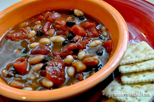 Three Bean Soup - Vegan & Vegetarian & So Delicious! via My Merry Messy Life
