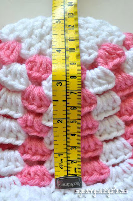 Crochet Baby Girl Sun Hat - Measures 5.5 inches tall