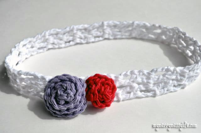 Crochet V-Stitch Lacy Headband - Free Pattern