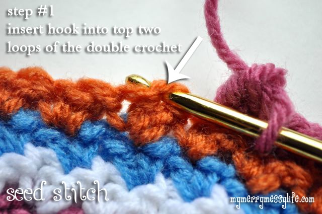 Crochet Seed Stitch Photo Tutorial - Step 1