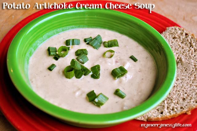 Potato Artichoke Cream Cheese Soup