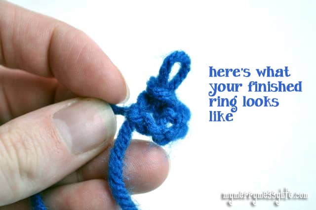 How to Crochet in the Round - A Complete Photo Tutorial for Beginners - The Finished Ring