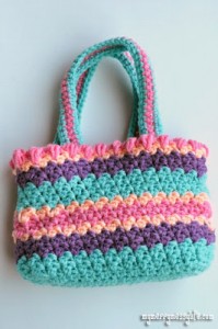 Crochet Seed Stitch Little Girls Purse
