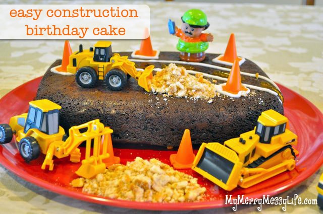 Gabriel’s Construction Birthday Cake – Easy & Cheap