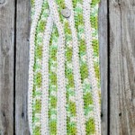 Crochet Baby Cocoon Free Pattern with Organic Cotton Yarn in Green and Cream
