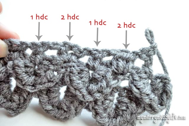 Crochet Crocodile Stitch Tutorial - Continue for the Length of Your Work