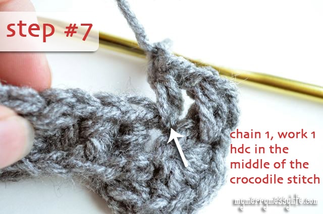 Crochet Crocodile Stitch Tutorial - Step 7
