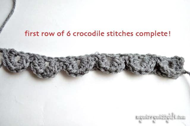 Crochet Crocodile Stitch Tutorial - Work steps 2 to 4