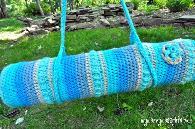 Diamond Mesh Yoga Mat Bag  Yoga mat bag, Crochet bag pattern free