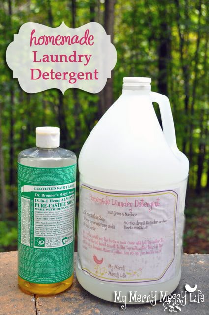 Homemade Laundry Detergent with Castile Bar Soap