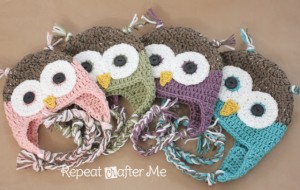 Crochet Owl Hat Pattern by Repeat Crafterme