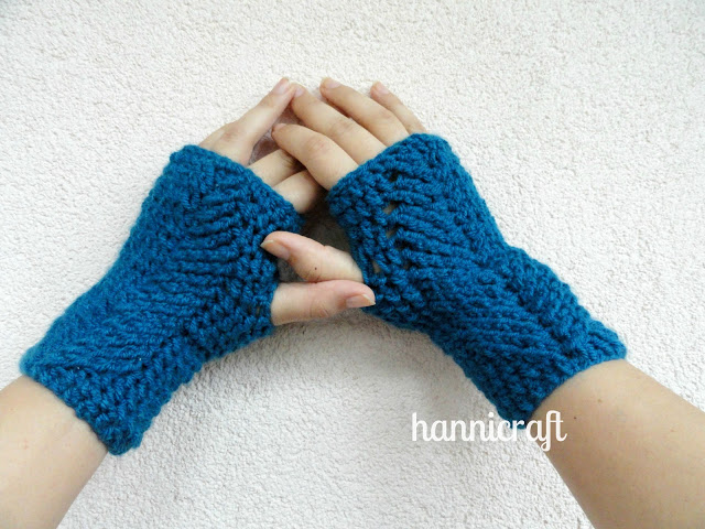 My Merry Messy Life: Hookin On Hump Day Featured Project - Crochet Braided Fingerless Gloves