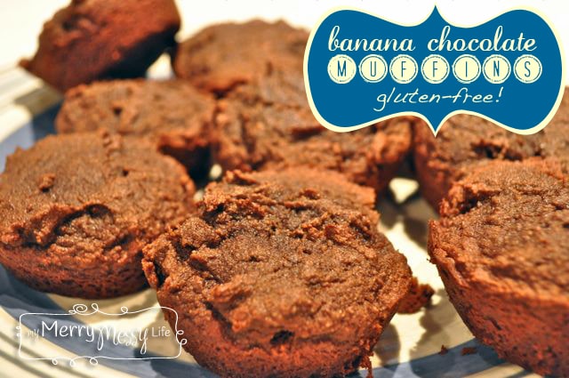 Coconut Flour Banana Chocolate Muffins - Gluten-Free!