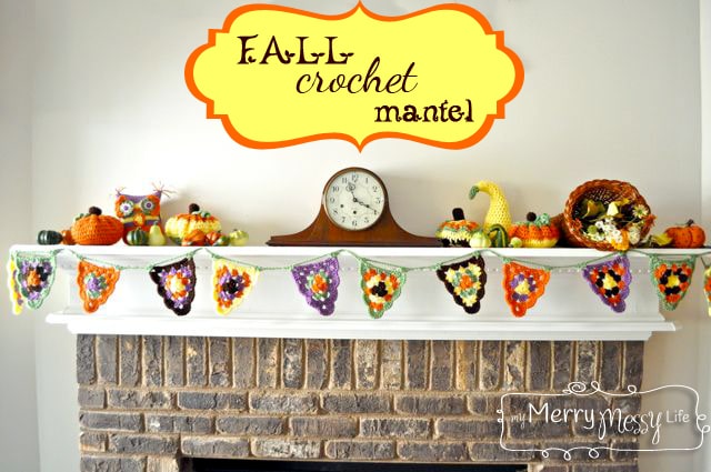 Free Crochet Fall Mantel Patterns - an Owl Amigurumi, Crochet Pumpkins, and a Triangle Bunting