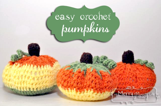 Free Crochet Pumpkin Pattern - cute, stuffed pumpkins for fall decorations