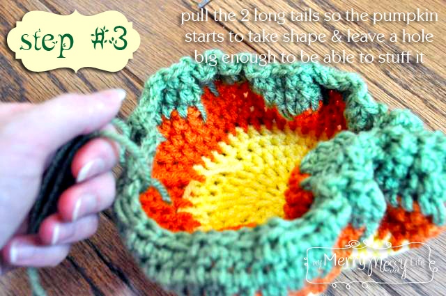 Crochet Pumpkin Pattern - Step 3