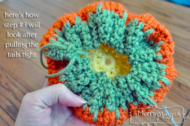 Crochet Pumpkin Pattern Step 3 View