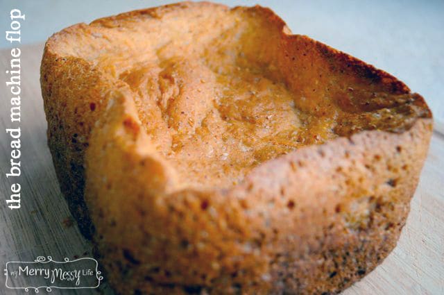 Multigrain Wheat Bread Machine Recipe - Collapsed Bread