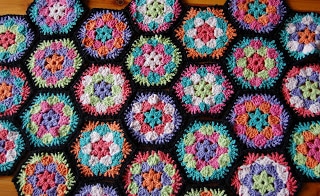 Crochet Granny Hexagons from the Drowsy Bee