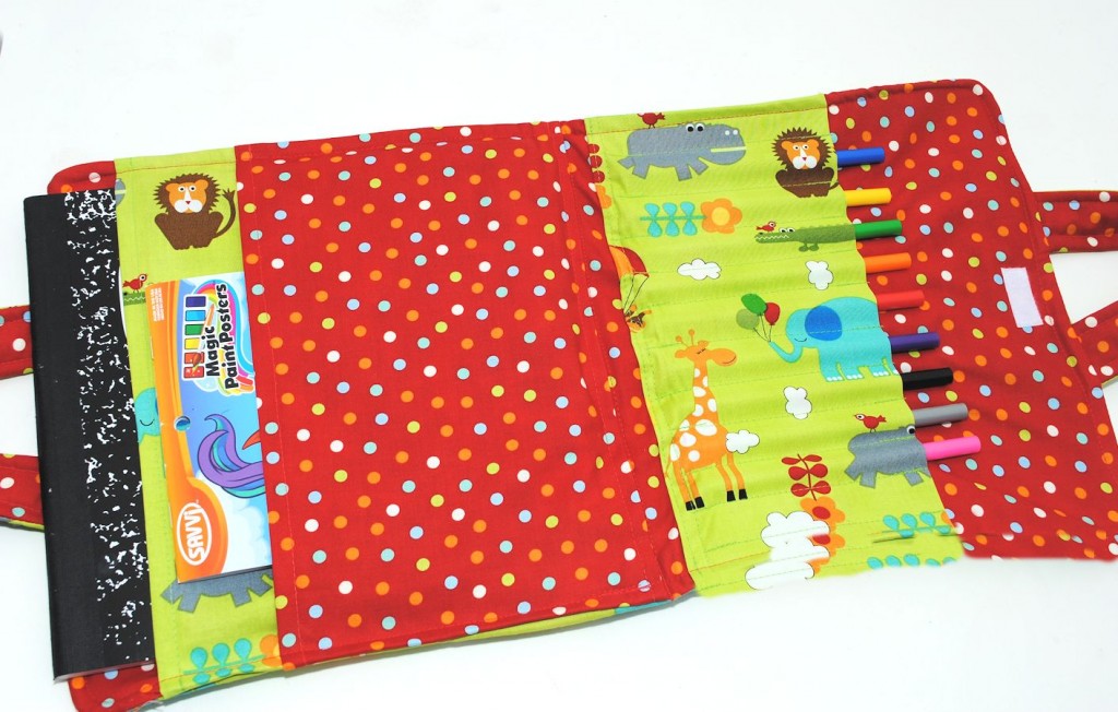 Sewing Crayon and Coloring Book Holder by Crazy Little Projects
