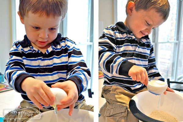 My Merry Messy Life: Whole Wheat Multigrain Blueberry Waffles - Baking with Kids