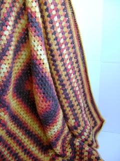Bonfire Crochet Granny Afghan Blanket by Creative Design