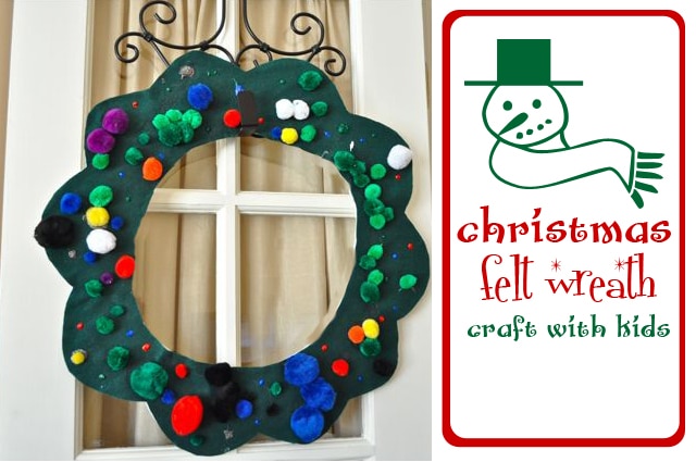 Christmas Felt Wreath Craft with Kids