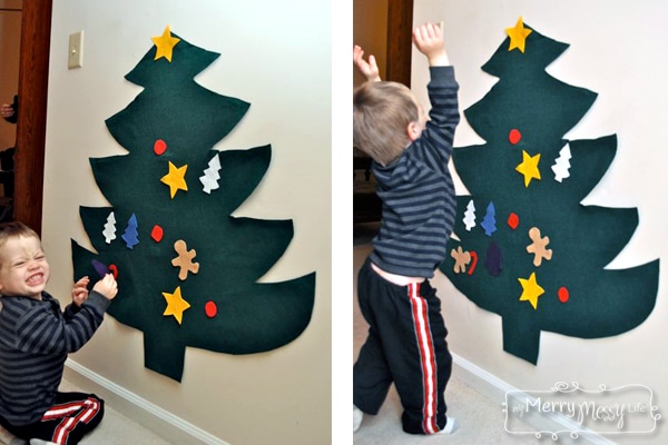 DIY Kids Felt Christmas Tree Kids Can Decorate