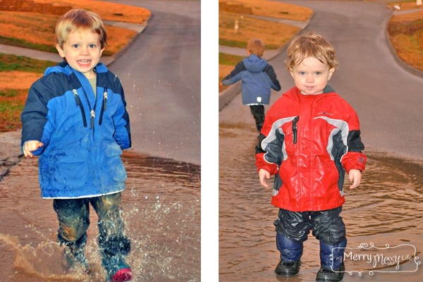 Puddle Splashing with Toddlers