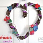 Crochet and Ribbon Valentine's Wreath Craft