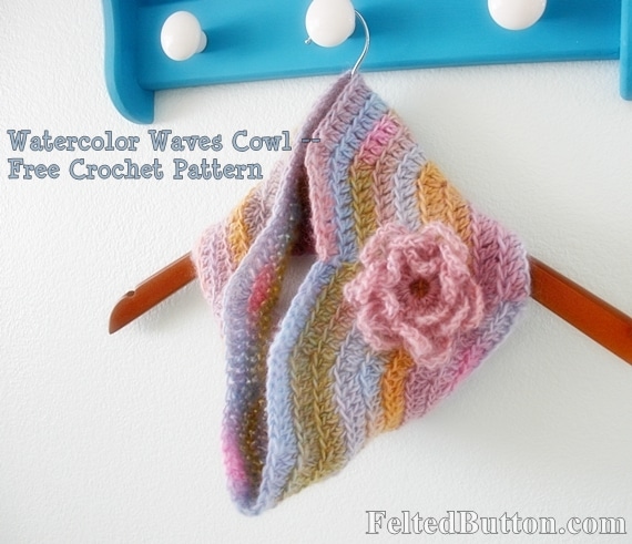 Crochet Watercolors Cowl Free Pattern
