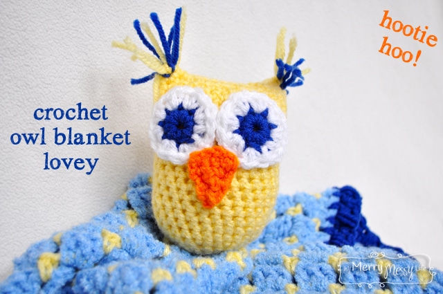 Crochet Owl Blanket Lovey – Free Pattern