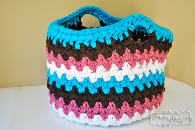 Free Crochet Pattern for a Chunky Seed Stitch Basket