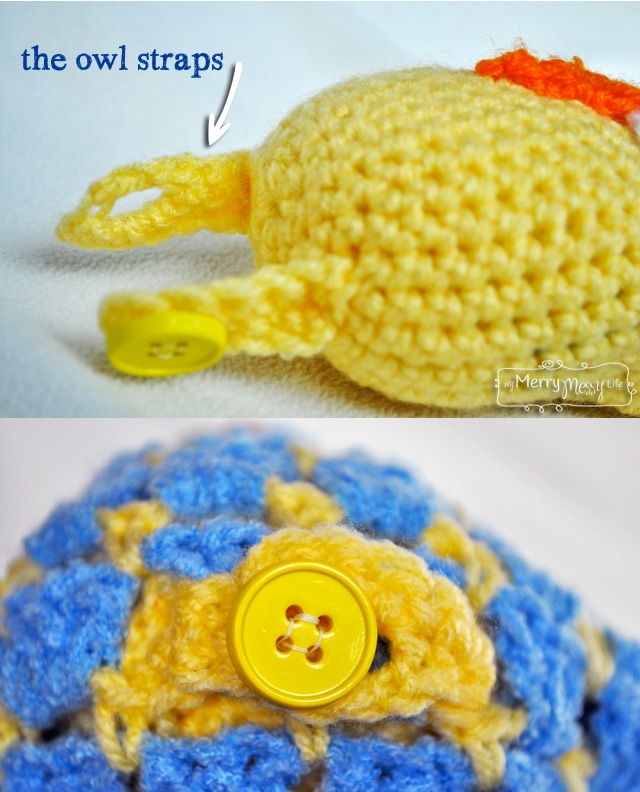 Crochet Owl Lovey Blanket - Pattern for the Straps