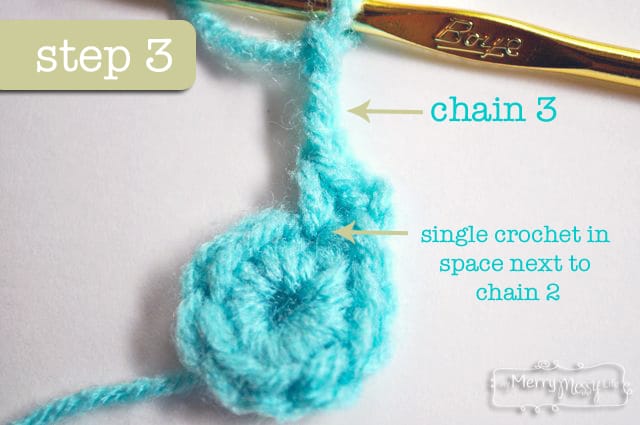 Crochet Mini Star Applique - Step 3