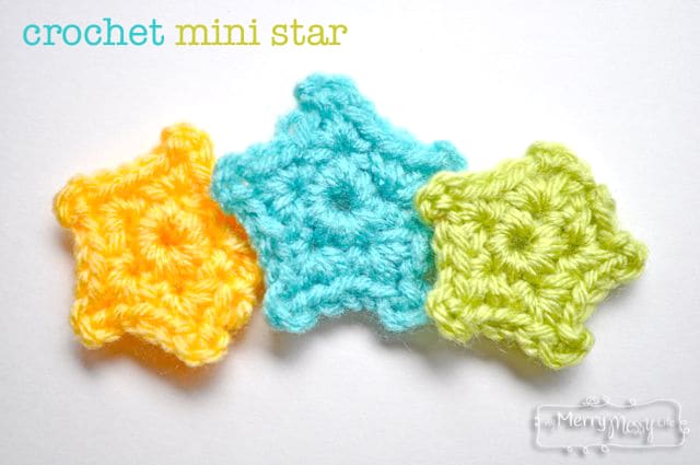 Crochet Mini Star Applique – Free Pattern