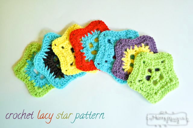 Crochet Lacy Star Applique – Free Pattern!